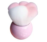 Générique Pinceau de Maquillage Poudre Forme Patte de Chat Design Créatif Portable pour Femmes et Filles Lavable et Réutilisable Manche Plastique Ergonomique