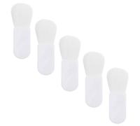Générique Pinceaux de Maquillage Faciles à Tenir Multi-usages Lot de 5 Miniatures Blancs en Fibre Douce Abs lors de L'application de Maquillage pour Blush et Poudre