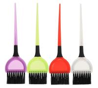 Générique Pinceaux pour Teinture Capillaire Lot de 4 Poignée Ergonomique Accessoires de Salon Coiffure pour Application Précise Bords Biseautés pour Coloration et Soins Couleur Aléatoire