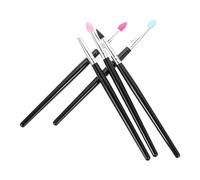 Générique Pinceaux Silicone Maquillage Set 5 Pièces Poignée Ergonomique pour Application Précise de Rouge à Lèvres et Ombres à Paupières pour Usage Quotidien
