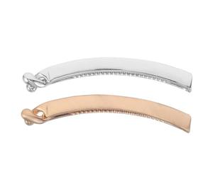 Générique Pinces à Cheveux Banane Punk Style Métallique en Alliage de Zinc 2pcs, Évitent les Dommages, Adaptées pour Soirées et Études