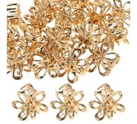 Générique Pinces à Cheveux Dorées de Fleur, 20 Mini Pièces en Métal, pour Fixer Petites Mèches, Accessoires Coiffure Femme pour Occasions Spéciales