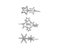 Générique Pinces À Cheveux Élégantes À Cinq Pointes Pour Femmes, 3 Pièces, Barrette En Strass, Bobby