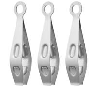 Générique Pinces à Épiler Faciles à Nettoyer 3 Pièces Argentées en Acier Inoxydable Retrait Rapide des Poils pour Animaux et Canards Accessoire Culinaire Polyvalent