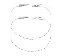 Générique Pinces à Serviettes Maintien Sécurisé Argenté en Acier Inoxydable Lot de 2 Multifonctionnelles pour Porte-bavoir de pour Salons de et Cabinets