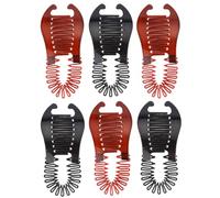 Générique Pinces Banane en Plastique, 6 Pièces pour Queue de Cheval, Accessoires Cheveux Résistants, Convient aux Cheveux Bouclés, Usage Quotidien et Sorties