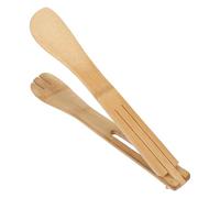 Générique Pinces Cuisine en Bambou Rotatives 30cm, Petites Pinces pour Servir Aliments, Accessoires Pratiques pour Grillades et Événements en Plein Air