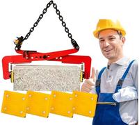 Générique Pinces de Levage Robustes, Pinces Horizontales réglables pour plaques, Pinces de Levage Robustes pour Pierres avec Tapis en Caoutchouc - Lève-Dalles à Ciseaux pour Une manutention sécurisée