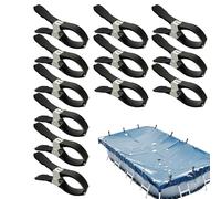 Générique Pinces pour Bâche De Piscine,12 Pièces Prise en Acier Inoxydable Antirayures - Fixations pour Couverture De Piscine,pour Bâche Hivernale Extérieure Plage Jardin Terrasse