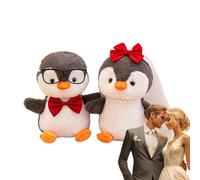 Générique Pingouin Douce, Ensemble de Peluches en Peluche, Design de Couple avec Confort au Coucher, Cadeau pour avec Anniversaire, Vacances de Noël, Jouet en Peluche pour garçon et Fille, décora