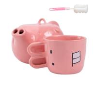 Générique Pink Piglet Ceramic Teapot and Cup Set,Cartoon Funny Ceramics Pig Teapots,Creative Cute Pigs Teapot of The Pig's Nose Kettle Gifts for Friends and Family