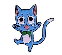 Générique Pin's Métal Email Happy Chat Bleu Exceed Natsu Lucy Guilde Fairy Broche Badge Idée Cadeau pour Enfant