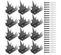 Générique Piques pour Clôture,12 Pièces Dispositif De Défense Renforcé - Pointes Antivol pour Mur Lourd,pour Jardin Toit Balcon Porte Fenêtre Extérieure Anti-Intrusion