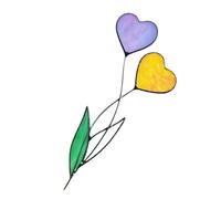 Générique Piquet De Cœur en Métal Coloré - Insert De Cour De Fleurs, Ornements De Signe | Décor De Imperméable D'extérieur en Fer Forgé, Accent De Chemin De Pot De Fleurs De Jardin Résistant pour