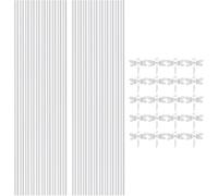 Générique Piquets De - 17,52 Pouces 20PCS | Piquets De Support pour en Acrylique avec Clips | Clips De Support D’orchidées | Les Structures Transparentes De Suport De Plantation pour Les