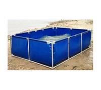 Générique Piscine Hors Sol et Bassin à Poissons galvanisés Personnalisables, réservoir d'eau Durable avec Support de grattoir à Couteaux, idéal pour l'aquaculture (200 x 150 x 70 cm)