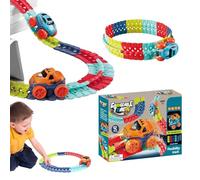 Générique Piste de de Voitures Jouets - Kit de Construction électrique, système de Route de, Jouets de Piste de Construction à Faire soi-même, Ensemble d'apprentissage interactif | Pistes de Cours