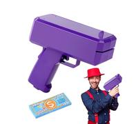 Générique Pistolet À Billets - Machine Lanceur D’Argent 14x6x13.5cm | Jouet Lance-Billets Portatif Électrique Cash Rain Guń | Gadget ABS pour Fête Mariage Anniversaire Événement (Piles Non Incluses)