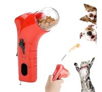 Générique Pistolet À Friandises pour Chat, Lanceur De Friandises pour Chien Ou Chat, Jouet Distributeur De Friandises Interactif, Jouets d'alimentation pour Animaux De Compagnie (Rouge)