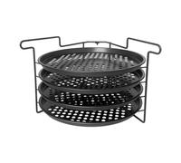 Générique Pizza Pan Rack - 4-Layer Folding Heavy-Duty Stand