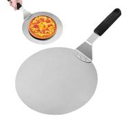 Générique Pizza Peel - Stainless Steel Pizza Peel Slider, Round Dough Scraper Tool and Pie Server for Kitchen, Outdoor Cooking, Restaurant Use, Apartment, Or Backyard Events, 17.13x9.96 inches