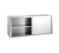 Générique Placard Mural INOX Professionnel - 1400 x 400 x 650 mm - Portes Coulissantes - Structure Démontable - Finition Lisse Facile à Nettoyer