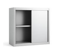 Générique Placard Mural INOX Professionnel - 600 x 400 x 600 mm - Portes Coulissantes - Structure Démontable - Finition Lisse Facile à Nettoyer