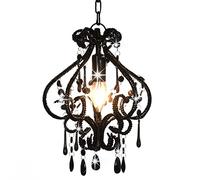 Générique Plafonnier avec Perles Noir Rond E14,Lampes,1.22KG-281594