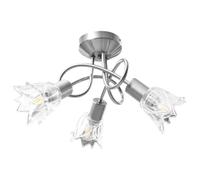 Générique Plafonnier et Abat-Jour Verre Transparent 3 Ampoules E14 Tulipe,Maison & Jardin,Luminaires,Appareils d'éclairage,Plafonniers,Transparent,1.68kg,289227