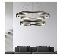 Générique Plafonnier, Lampe suspendue nordique for décoration de chambre à coucher, lumières LED for lustre d'intérieur, lustres, plafonniers for salon(2 ring 60 80cm)