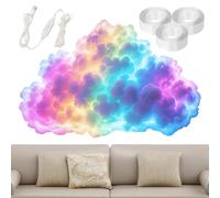 Générique Plafonnier LED Cloud - Lampe Orage 3D 6,56 Pieds 200Cm USB | Décor D'éclairage Dynamique Synchronisation Musique, Installation DIY, Éclairage D'ambiance | Décor De Salle De Jeux