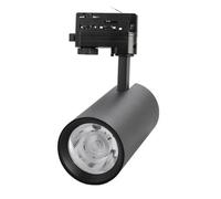 Générique Plafonnier Led,Luminaire Plafonnier Rampe Lampes d'intérieur à 2 fils, 20 W, blanc chaud 3000 K, éclairage sur rail LED, spot for magasin, de fond(Black,30W)