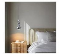 Générique Plafonnier LED Moderne en Forme de courgette for Chevet, Chambre à Coucher, Salle à Manger(CH30cm Chrome Color)