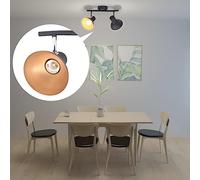 Générique Plafonnier pour 2 Ampoules E27 Noir et doré Maison & Jardin Luminaires Appareils d'éclairage Plafonniers (Poids 1.4KG)