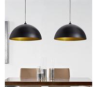 Générique Plafonniers 2 pcs Hauteur réglable Semi-sphérique Noir,Maison & Jardin,Luminaires,Lampes,Noir,3 KG,241113