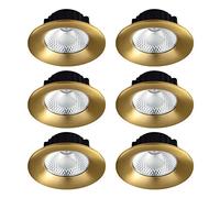 Générique Plafonniers encastrés à LED en laiton de 7,6 cm, 10,2 cm, 12,7 cm, 5 W-12 W, sélectionnables, IRC > 95, blanc chaud - 3 000 K