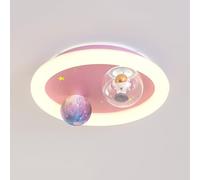 Générique Plafonniers Lampe de Plafond Guirlande LED Astronaute Dessin Animé à Intensité Dimmable Trois Couleurs Moderne pour Chambre de Garçon/Fille/Salon/Chambre de Bébé Éclairage de Plafond