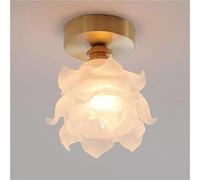 Générique Plafonniers Lampe de Plafond Suspension Intérieure en Verre Semi-Rigide de Style Ferme Moderne (15 cm) pour Couloir Chambre Cuisine Porche Éclairage de Plafond