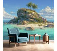 Générique Plage Papier Peint Panoramique Paysage Océan Papier Peint Vue sur la Mer Intissé Salon Chambre Mural Décoration 300 x 210 cm