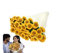 Générique Plaid Bouquet De Fleurs Au Crochet - Couverture Tissée Artisanale | Plaid Canapé | Jeté Décoratif Douillet pour Salon & Chambre