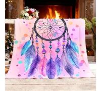 Générique Plaid Canape Grande Taille, RêVe Attrape RêVes BohèMe Couverture Polaire Douce et Chaude Coloré Couverture de Canapé pour Adolescents et Adultes 180x200 cm 2 Personnes