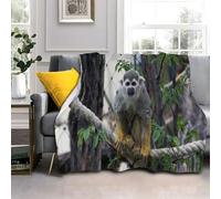 Générique Plaid Canape Grande Taille Singe Gris, Couverture Polaire Animaux, Couverture en Flanelle Douce et Moelleuse Convient aux Lits et Canapés （220x240cm） AL1572