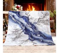 Générique Plaid Douillet 130x150 cm 1 Personnes Fluide Abstrait Luxueux Couverture en Polaire, Couverture Sherpa, Jeté de Canapé, Blanc Chaude et Douce et Moelleuse pour l'hiver