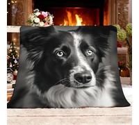 Générique Plaid Doux et Confortable Canapé Couverture Chien Animal Mignon Couverture Polaire Flanelle Gris pour Canapé Lit Pique-Nique en Camping Parc-Jardin Plage XL 130x150cm