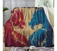 Générique Plaid Dragon, Couverture Polaire 180x200 Motif Vintage, Plaid Lit 1 Personne Flanelle Doux, Jeté de Canapé, Decoration & Cadeau (B301)