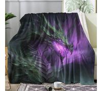 Générique Plaid Dragon, Couverture Polaire 230x270 Motif Fantasy, Plaid Lit 1 Personne Flanelle Doux, Jeté de Canapé Grande Taille, Decoration & Cadeau (H143)