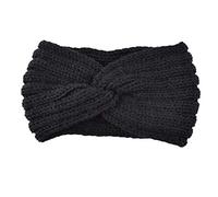 Générique Plaid Fourrure Rose Femmes Bandeaux Plus Chaud Doux Bandeaux câble Hiver Oreille Enfant Islam (Black, One Size)