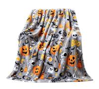 Générique Plaid Halloween Jeté en Flanelle Douce Et Lavable en Machine