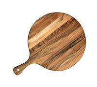 Générique Planche à Découper Poignée Ronde Pratique et Résistante en Bois Plateau à Pizza Design Raffiné Charcuterie Cuisine