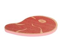 Générique Planche À Gratter pour Chat - Coussin Forme De Steak, De Griffe Ondulée, Broyeur À Ongles durabl, Tapis De Repos pour Salon Félin, Plate-Forme D'entraînement À Gratter Carton | Accessoi